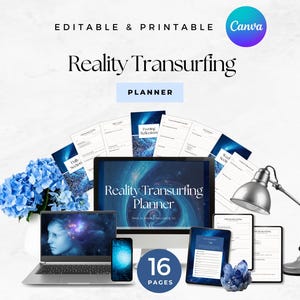 リアリティ・トランサーフィン・プランナーテンプレート Canva 印刷可能なマニフェステーションプランナー Vadim Zeland ジャーナル・インテンションプランナー パラレルリアリティプランナー