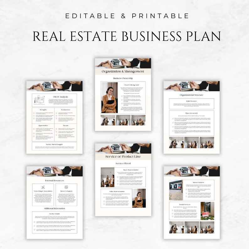 Real Estate Business Plan Template Real Estate Startup Real Estate ...