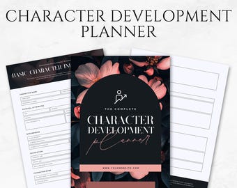 Character Development Planner Template Writing Planner Fiction Author Tools Story Planning Character Worksheet Novel Writing Resources Canva