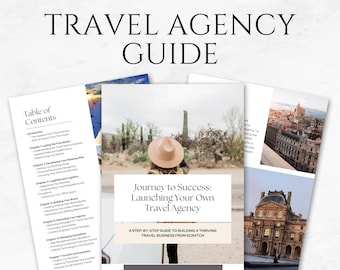 Travel Agency Guide Template Printable How to Start a Travel Business Start a Travel Agency Travel Agent Planner Tourism Startup Planner