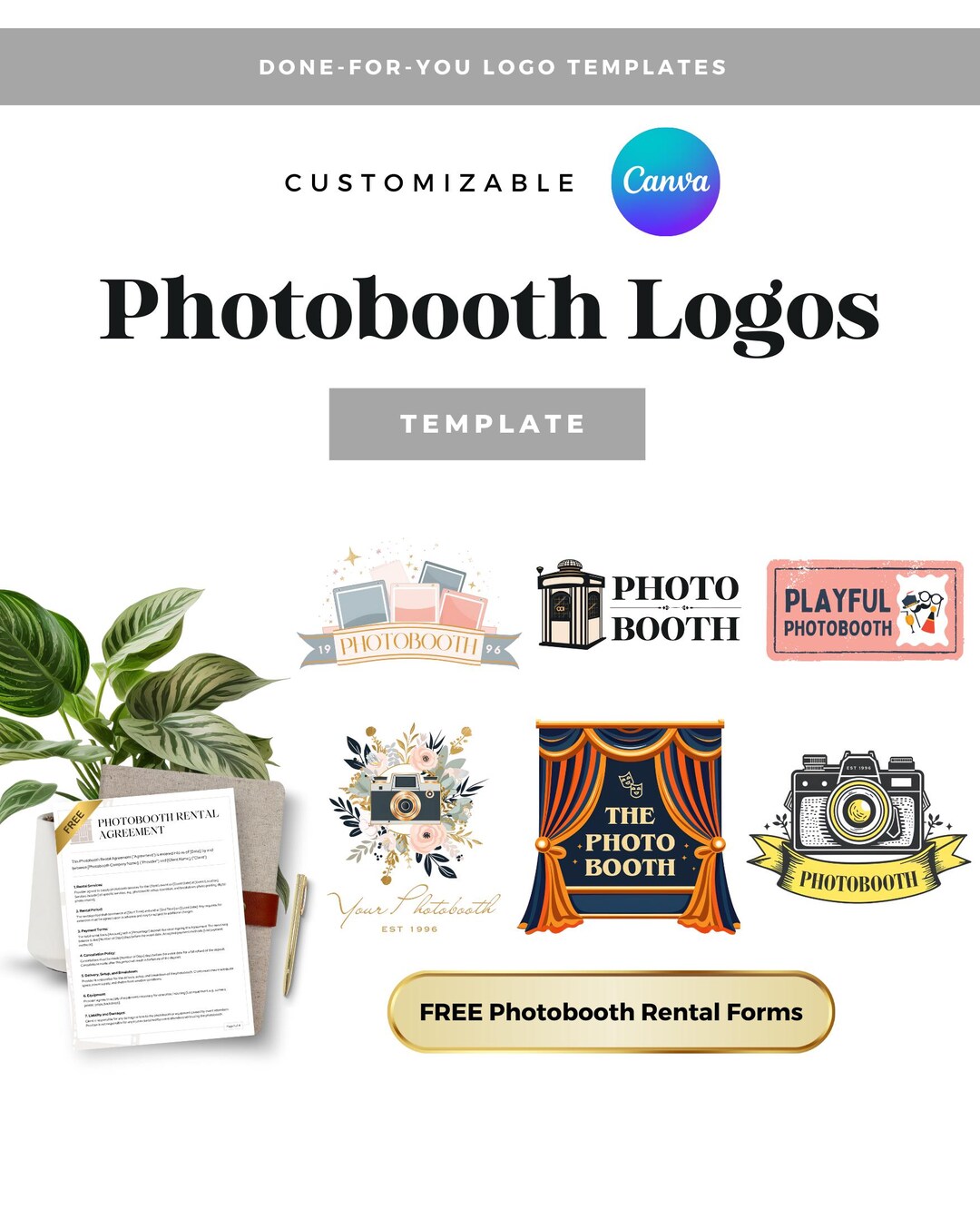 Booth Logo Sample Photo Booth Logos Template Canva Editable Event & Party Logo Design for ...