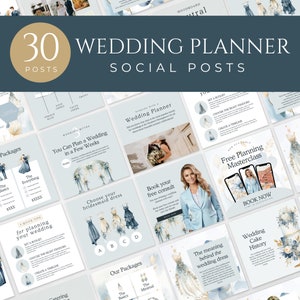 Wedding Planner Instagram Templates Wedding Organizer Social Media Templates Wedding Planner Templates Canva Wedding Planning Templates