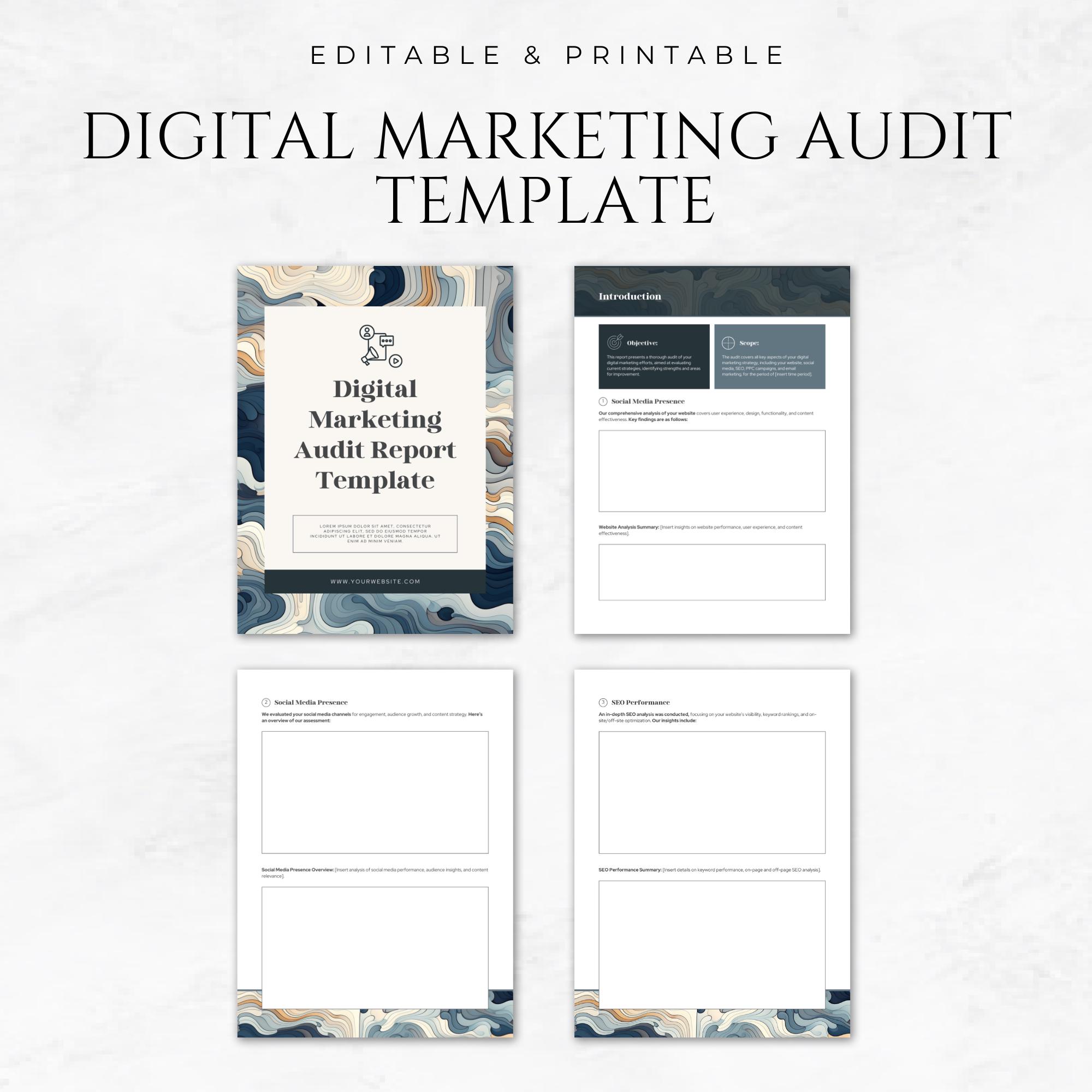 Marketing Audit Example.pdf Digital Marketing Audit Report Template Printable Marketing Audit ...