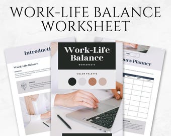 Work-life Balance Worksheet Template Printable Self Care Planner Productivity Worksheet Stress Management Worksheet Work From Home Planner