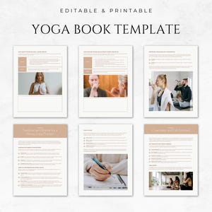 Yoga Book Template Digital Yoga Guide Printable Yoga Book Yoga eBook Template Yoga Instruction Manual Yoga Practice Planner Beginners Yoga image 5