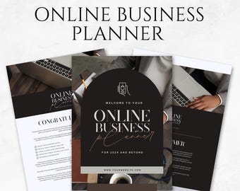 Mall för online-företagsplanerare Canva Planerare för småföretag Planerare för soloentreprenörer Planerare för startups Planerare för entreprenörer Företagsorganisatör