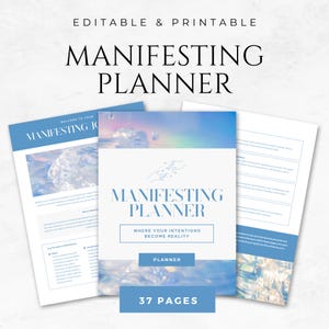 Manifesting Planner Template Printable Law of Attraction Planner Vision Board Planner Manifestation Journal Dream Life Planner Goal Tracker