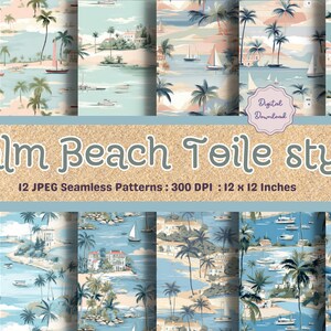 Modello senza cuciture toile di Palm Beach