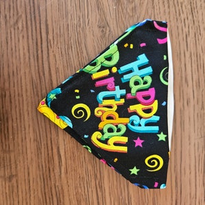 Happy birthday cat bandana