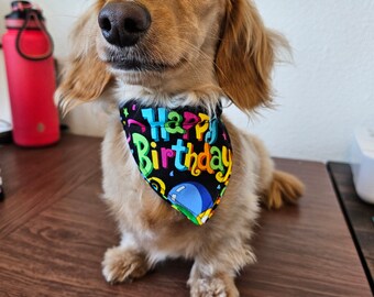 Happy Birthday small dog bandana