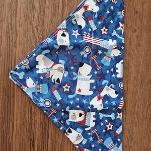 Fourth of July dog large dog bandana