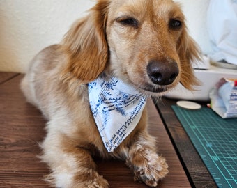 Music sheet small dog bandana