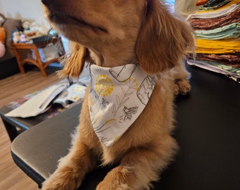 Bee and mason jar Small dog bandana