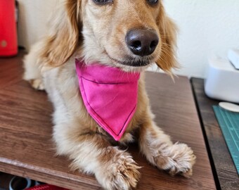 Hot pink small dog bandana
