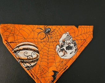 Orange Halloween Small dog bandana