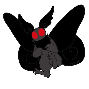 Leuke Cryptid Mothman-sticker