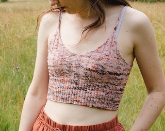 Knitting Pattern | Helix Crop Top Bralette | Knit Crop Top | Knit Top | Simple Bralette