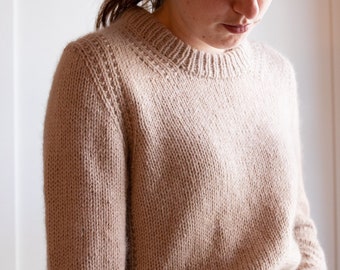 Knitting Pattern | Simple Sweater | Knit Sweater | Cirrus Sweater