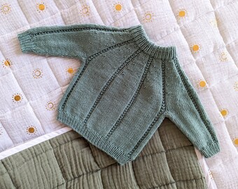 Baby Sundial Sweater Knitting Pattern | Baby Sundial Sweater | Knit sweater