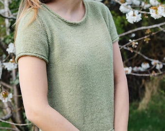 Lily Knit Top Pattern | Summer Tee (Digital PDF)