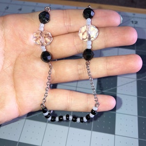 Black and White Crystal Necklace