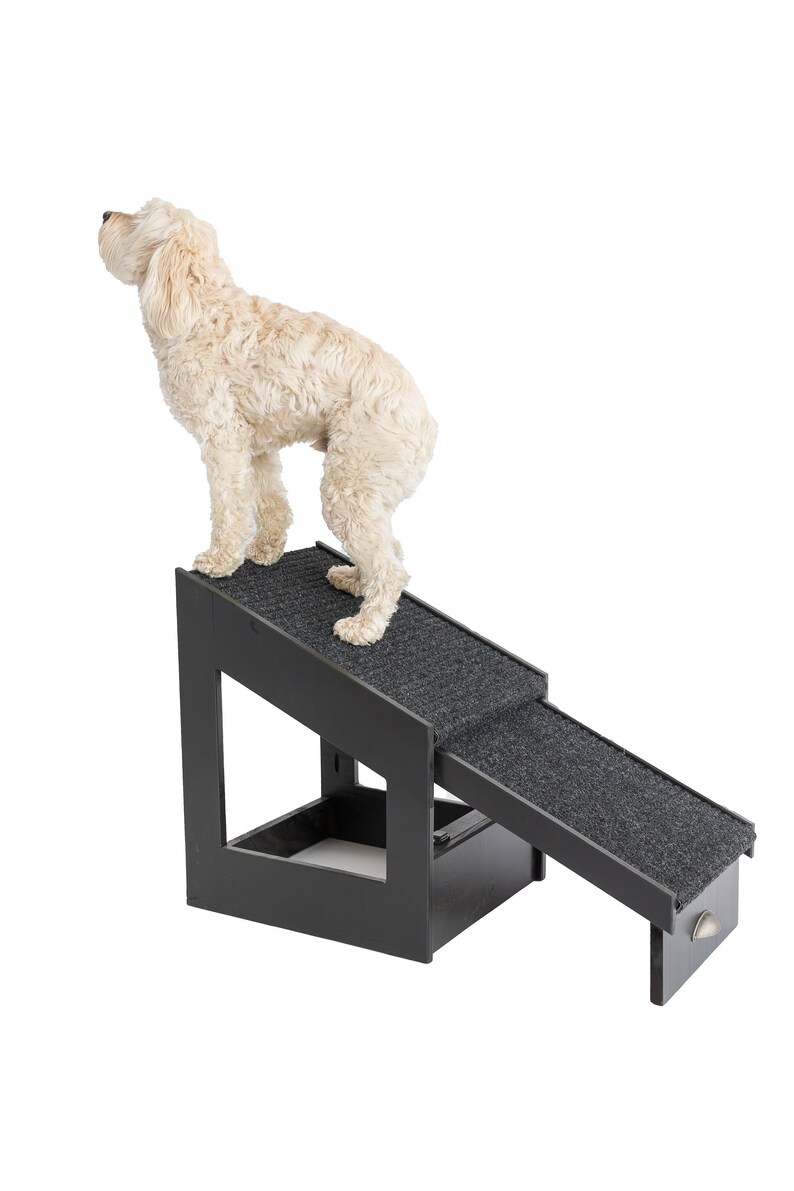 SweetBin Adjustable Wooden Pet Ramp - Folding Design For Dogs & Cats Up To 200LBS, 6 Height Settings