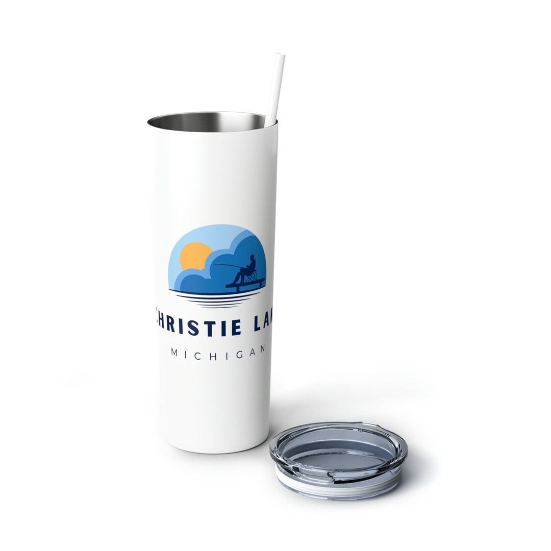 Skinny Steel Tumbler With Straw 20oz Etsy