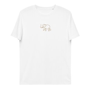 Unisex Organic Cotton Elephant T-Shirt - Various Colors