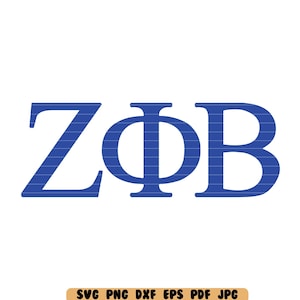 Zeta Phi Beta SVG Zeta Phi Beta DXF Zeta Phi Beta PNG Zeta Phi Beta Cut File Zeta Phi Beta Clipart Instant Download Digital File