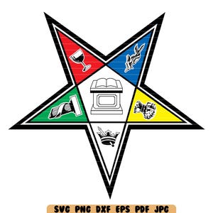 Eastern Star SVG DXF PNG Cut File Clipart Instant Download Digital File