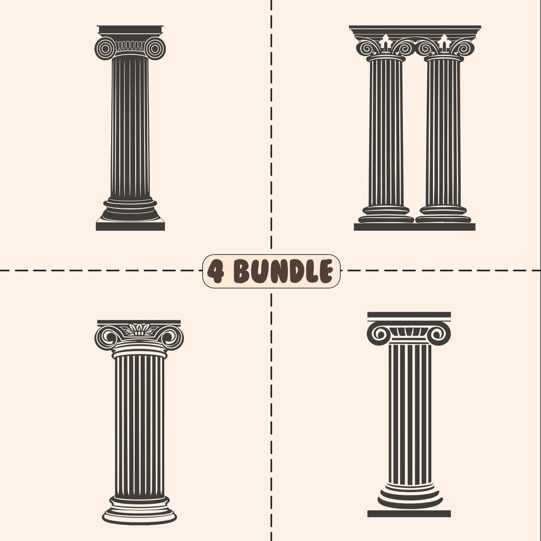 Roman Column SVG Column PNG Roman DXF Laser Machine Cut File Printable ...