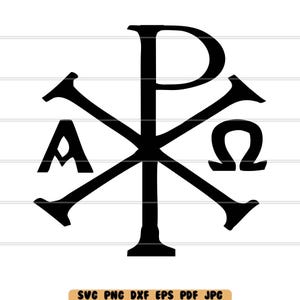 Chi Rho Svg, Chi Rho Dxf, Chi Rho Png, Chi Rho Cut File, Chi Rho Clipart, Chi Rho File, Chi Rho Digital File, Chi Rho Silhouette #1