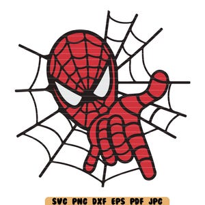 Spiderman SVG Spiderman DXF Spiderman PNG Spiderman Cut File Spiderman Clipart Instant Download Digital File