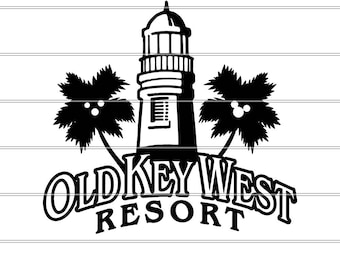 Altes Key West Resort SVG DXF PNG Schnitt Datei Clipart Sofortiger Download digitale Datei