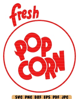Fresh Popcorn SVG Fresh Popcorn DXF Fresh Popcorn PNG Fresh