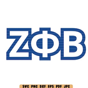 Zeta Phi Beta SVG Zeta Phi Beta DXF Zeta Phi Beta PNG Zeta Phi Beta Cut File Zeta Phi Beta Clipart Instant Download Digital File