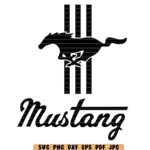 Mustang SVG Mustang DXF Mustang PNG Mustang Cut File Mustang Clipart Instant Download Digital File