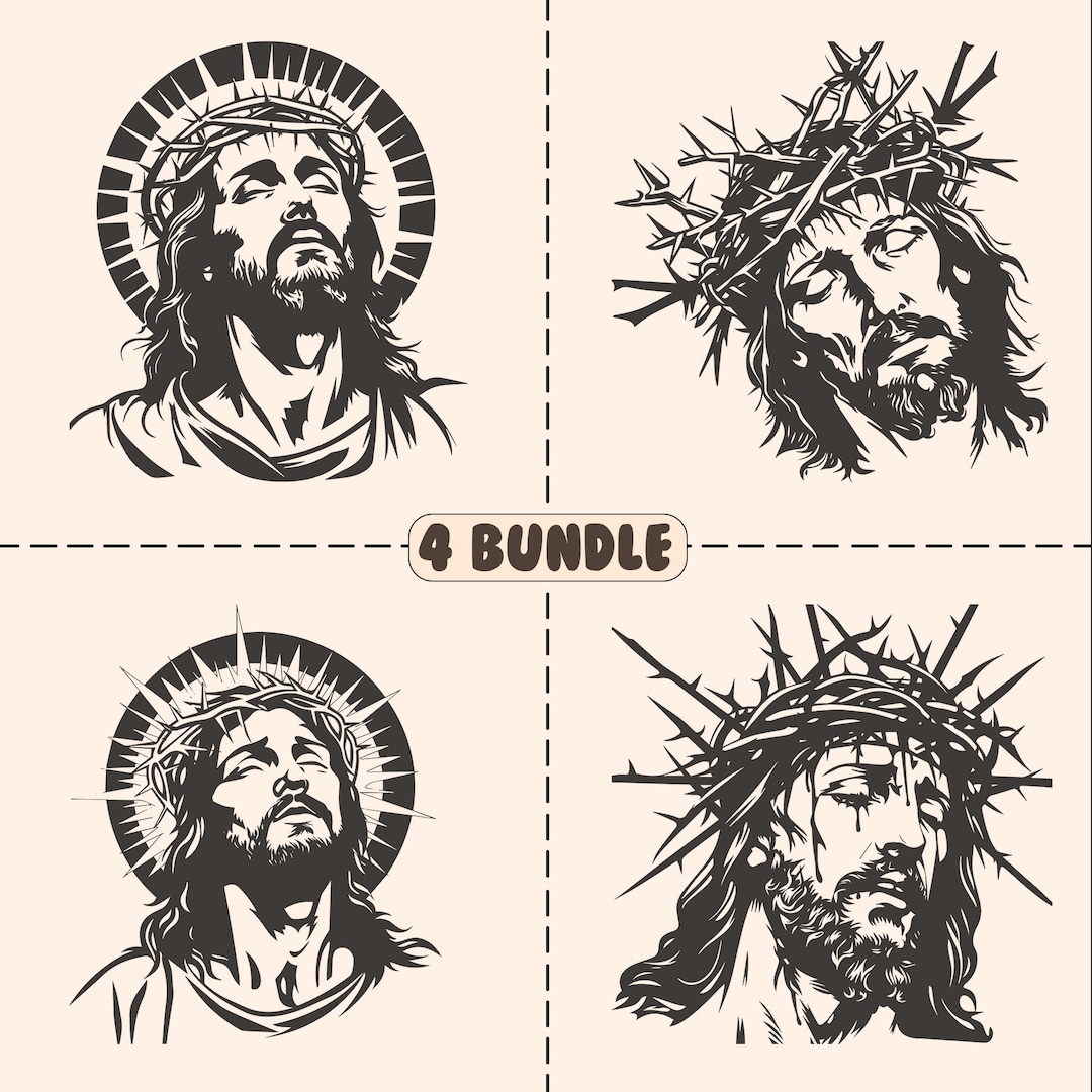 Jesus SVG Jesus PNG Jesus DXF Jesus Laser Machine Cut File Printable