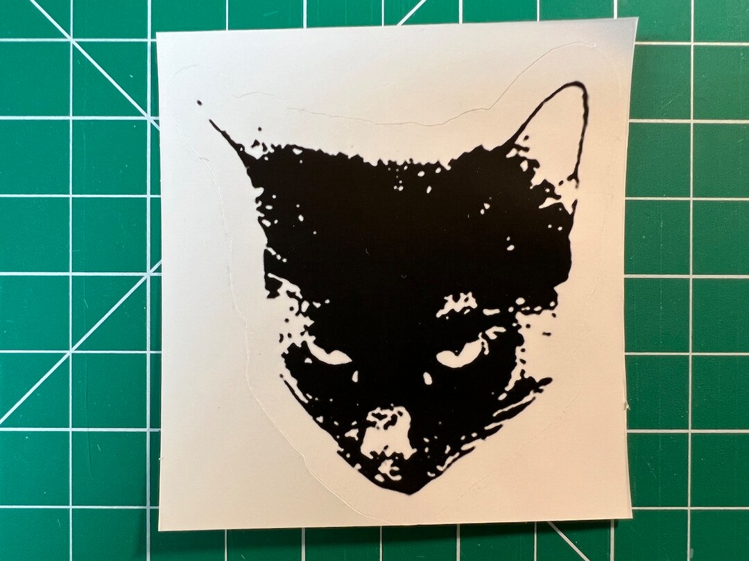 Funny Cat Laptop Decals Removable Vinyl Etsy