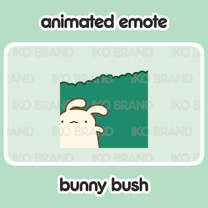 Animated Emote - Bunny Hiding Bush | Cute | Kawaii | Chibi | Twitch, YouTube, Discord | Stream Emotes & Alerts