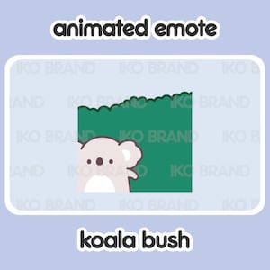 Animated Emote - Koala Hiding Bush | Cute | Kawaii | Chibi | Twitch, YouTube, Discord | Stream Emotes & Alerts