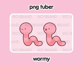 PNGTuber - Wurm | Chibi | Niedlich | Kawaii | Zucken | YouTube | Vtuber | | Gebrauchsfertig und Download für OBS Streamlabs