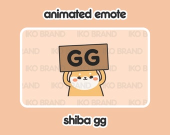 Animated Emote - Shiba Inu GG | Cute | Kawaii | Chibi | Twitch, YouTube, Discord | Stream Emotes & Alerts