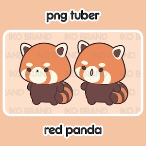 PNGTuber - Red Panda | Chibi | Cute | Kawaii | Twitch | YouTube | Vtuber | Streaming | Ready to Use and Download for OBS Streamlabs