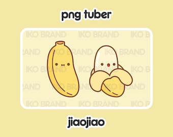 Banana PNGTuber Avatar: Chibi Kawaii Vtuber (Digital Download)