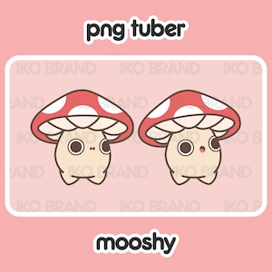 PNGTuber - Mushroom | Chibi | Cute | Kawaii | Twitch | YouTube | Vtuber | Streaming | Ready to Use and Download for OBS Streamlabs