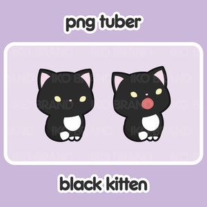 PNGTuber - 黒子猫 | 猫 | ちび | かわいい | カワイイ | Twitch | YouTube | Vtuber | ストリーム | OBS Streamlabs ですぐに使用およびダウンロード可能