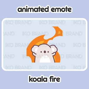 Animated Emote - Koala Fire | Cute | Kawaii | Chibi | Twitch, YouTube, Discord | Stream Emotes & Alerts
