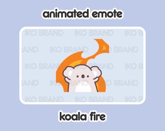 Animated Emote - Koala Fire | Cute | Kawaii | Chibi | Twitch, YouTube, Discord | Stream Emotes & Alerts