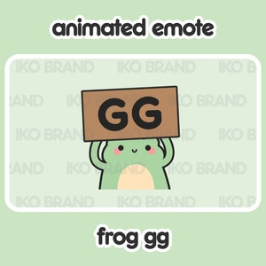 Animated Emote - Frog GG | Cute | Kawaii | Chibi | Twitch, YouTube, Discord | Stream Emotes & Alerts